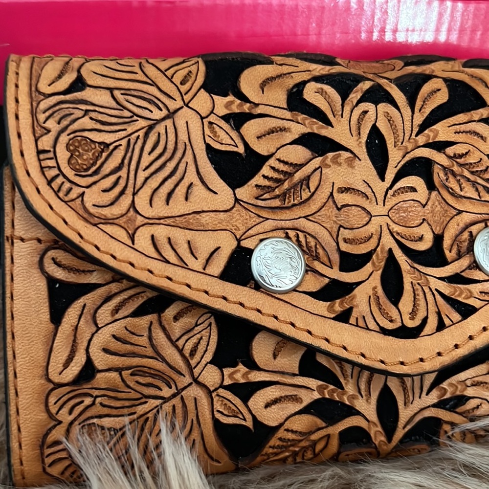 New tan western leather wallet - Picture 4 of 4